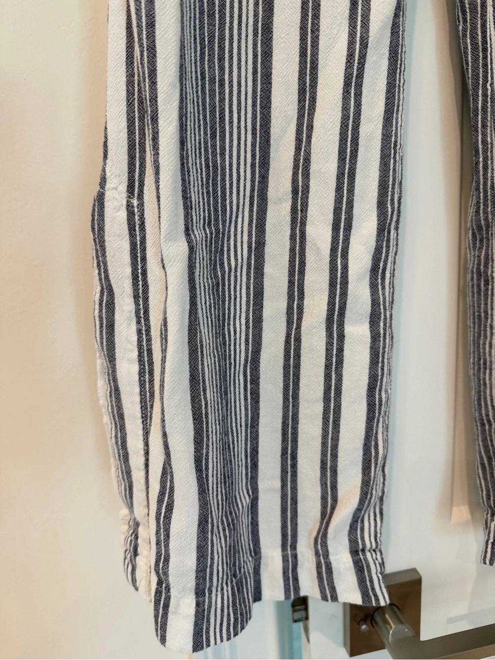 Striped Wide-Leg Drawstring Pants - Picture 4 of 11